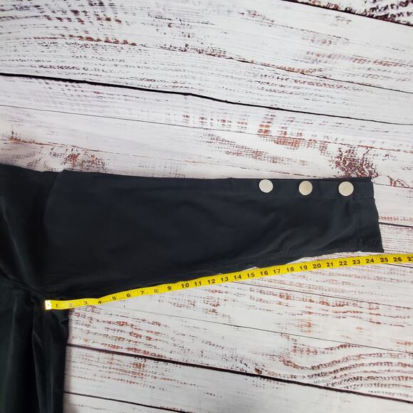 Zara Basic Black Casual Relaxed Fit Pants with Silver Buttons Size Small - Picture 12 of 12